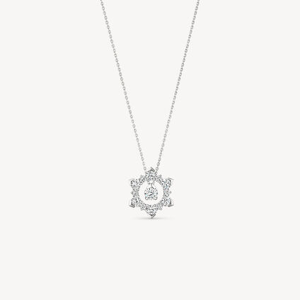 Aerial Open Sunburst Enhancer 鑽石項鏈, 18K 白金 Aerial Open Sunburst Enhancer 鑽石項鏈, 18K 白金, large