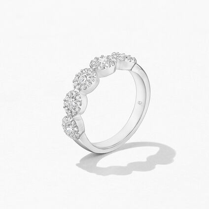 Fulfillment Round鑽石戒指, 18K 白金, large