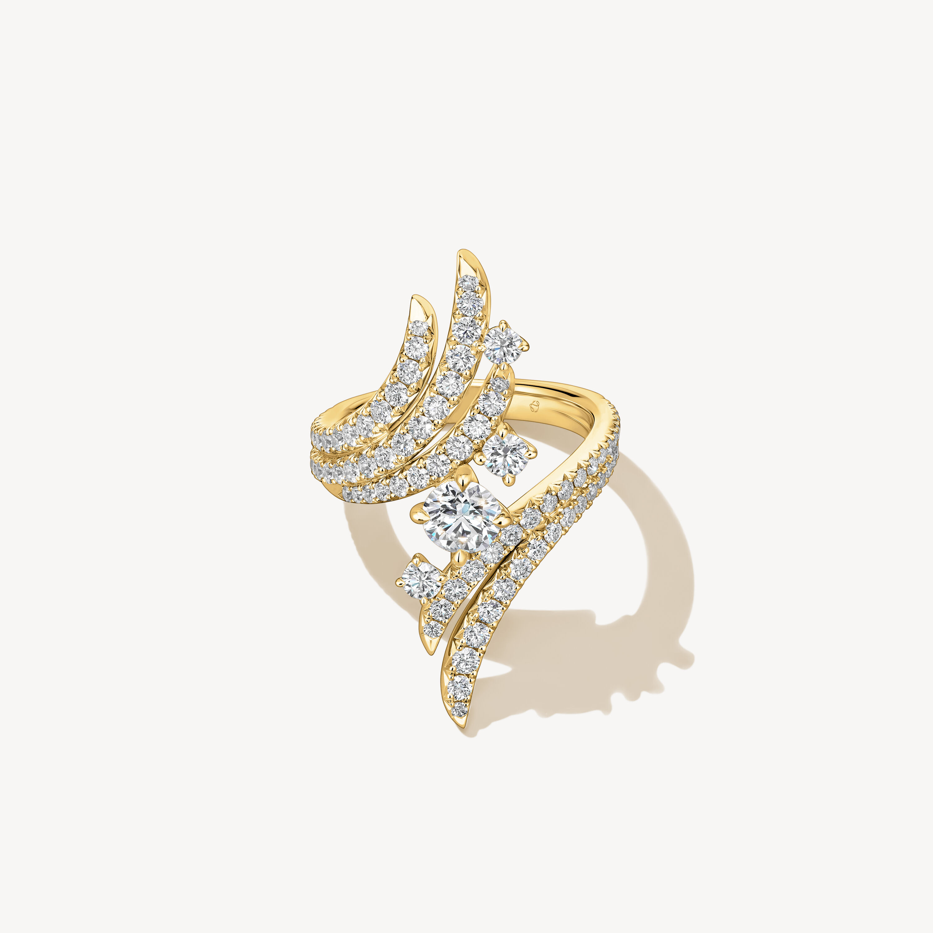 VELA Bypass Cocktail鑽石戒指, 18K 黄金, large