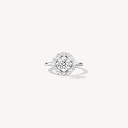 Aerial Marquise Halo 訂婚鑽戒, 鉑金, large