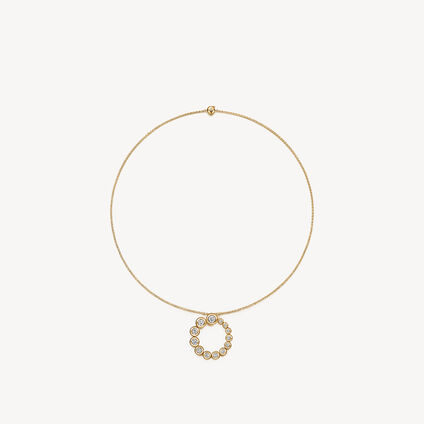 DREAM CIRCLE CONVERTIBLE PENDANT NECKLACE, 18K Yellow Gold, large