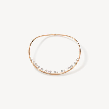 BARRE Floating Diamond Choker , 18K Rose Gold, large