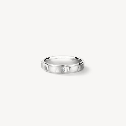 LOVE Chevron 結婚對戒 , 鉑金, large