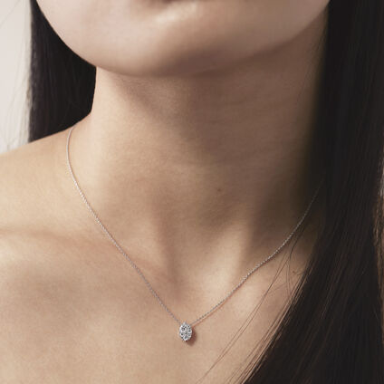 Tessa Navette 鑽石耳環, 18K 玫瑰金, large