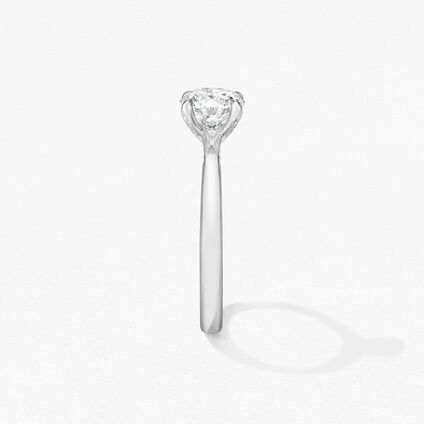 Vela Solitaire with Diamond Gallery 鑽石戒指, 鉑金, large