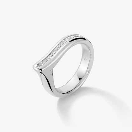 LU 鑽石戒指, 18K 白金, large
