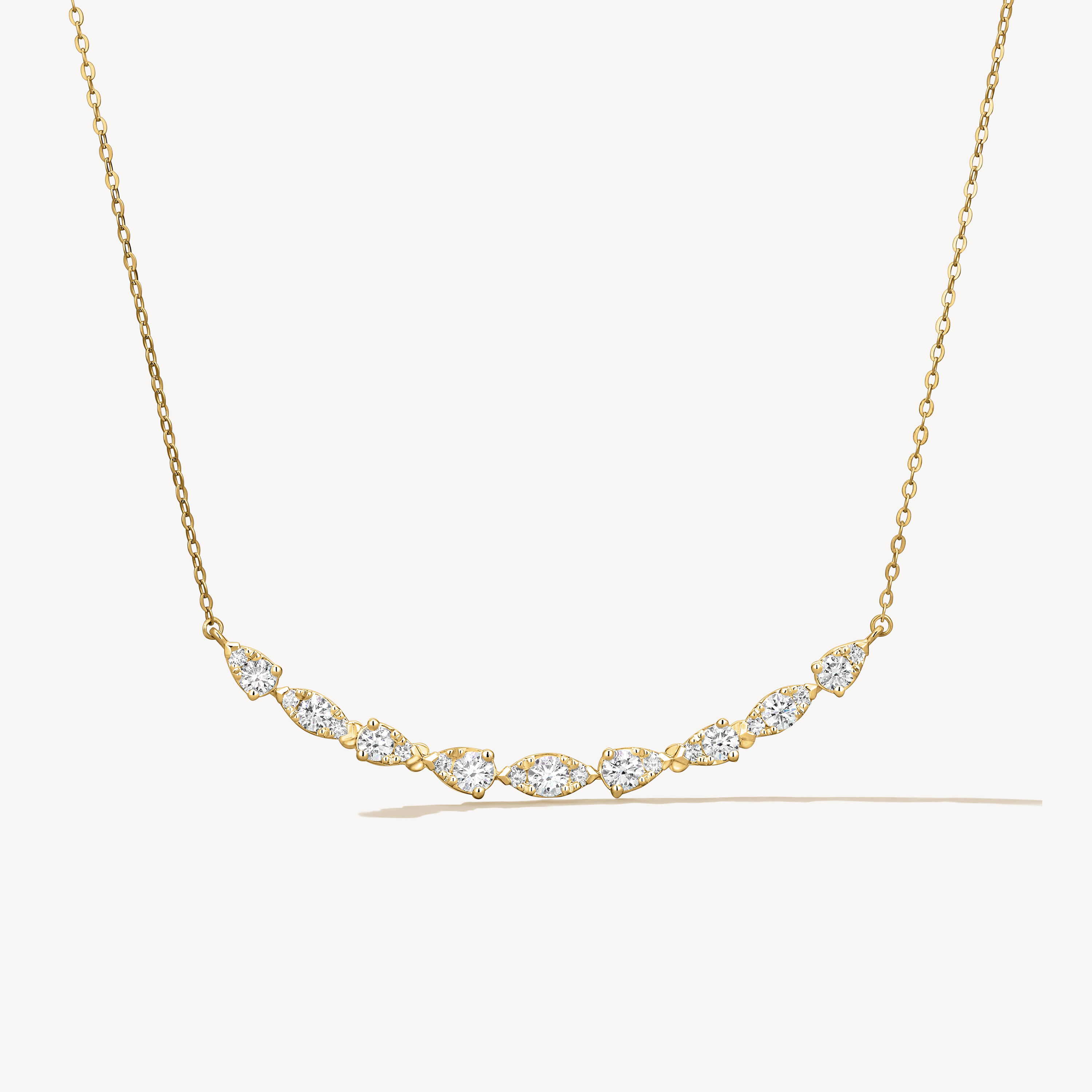 Aerial Dewdrop 鑽石項鏈（小）, 18K 黄金, large