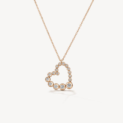 DREAM Heart Pendant Necklace &ndash; Small, 18K Rose Gold, large