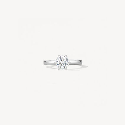 HOF Signature 6 Prong Solitaire Engagement Ring, Platinum, large